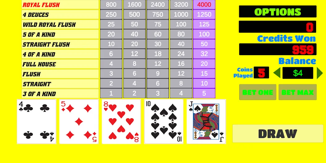 Download Deuces Wild - Video Poker [MOD Unlimited coins] latest version 1.7.1 for Android