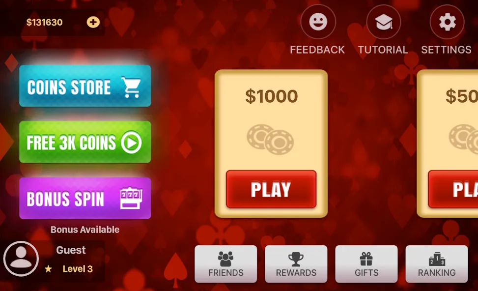 Download Three Card Poker [MOD MegaMod] latest version 1.6.4 for Android