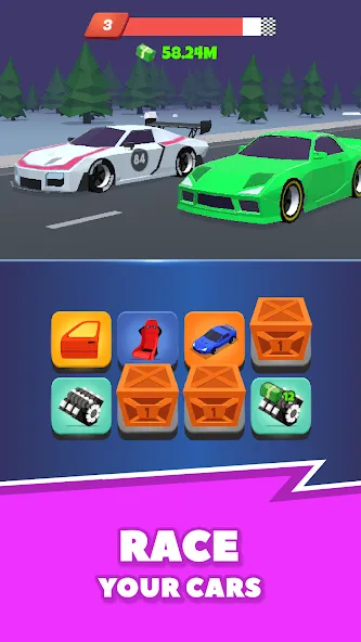 Download Night Race - Idle Car Merger [MOD Unlocked] latest version 0.3.4 for Android