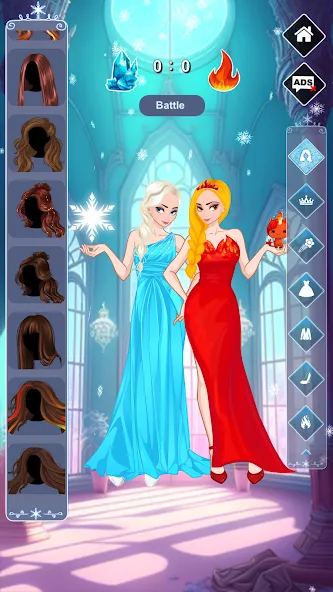 Download Icy or Fire dress up game [MOD MegaMod] latest version 0.2.7 for Android
