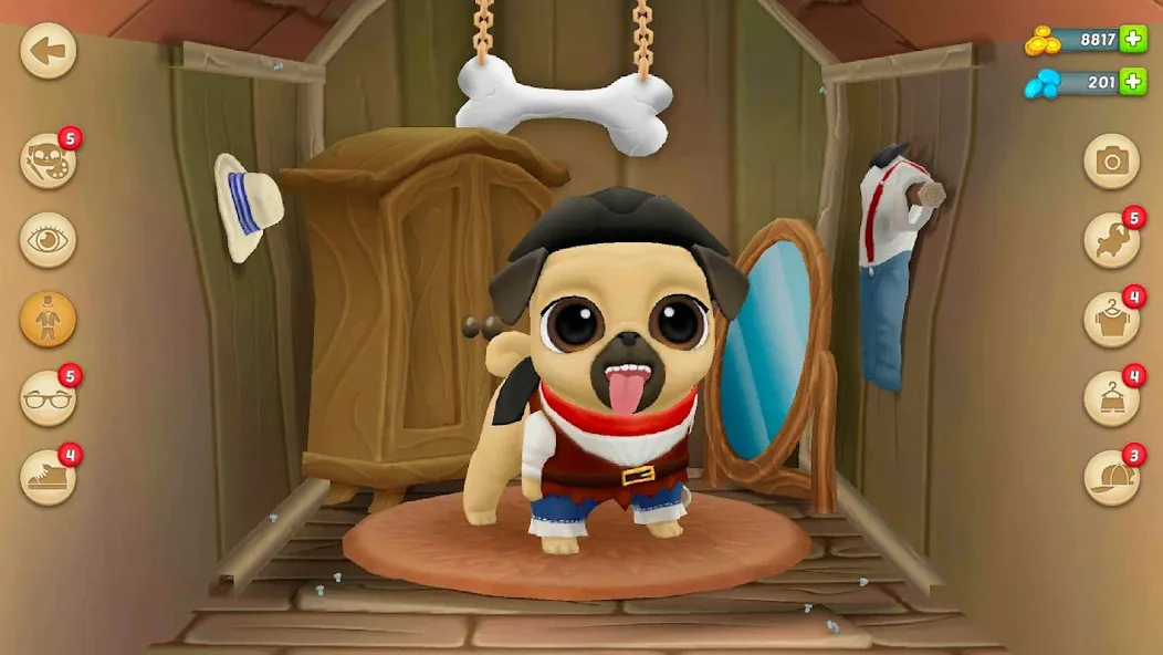 Download My Virtual Pet Louie the Pug [MOD MegaMod] latest version 1.3.9 for Android