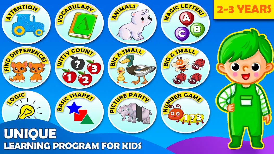 Download Games For Kids Toddlers 3-5 [MOD MegaMod] latest version 2.3.7 for Android