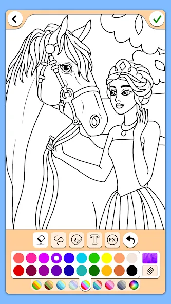Download Princess Coloring Game [MOD Unlimited coins] latest version 1.5.7 for Android