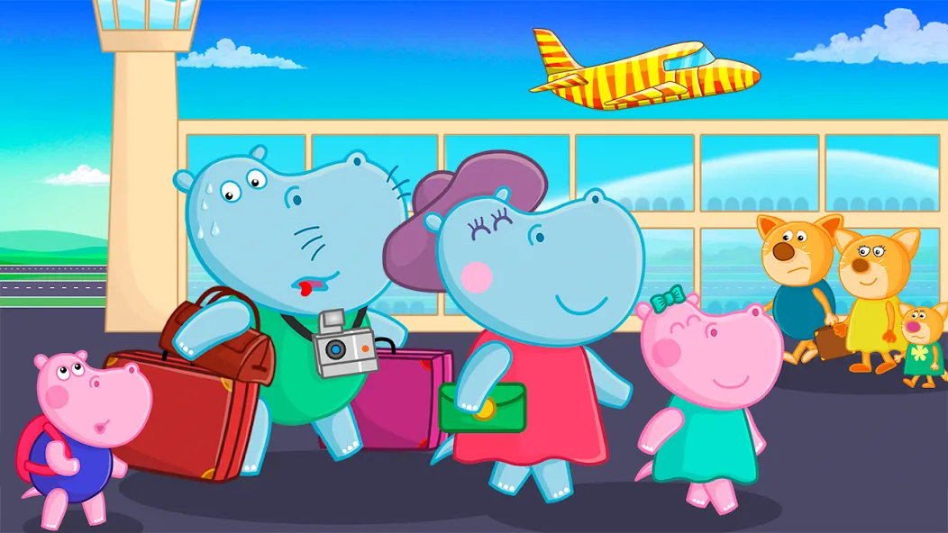 Download Hippo: Airport Profession Game [MOD Unlimited money] latest version 1.7.1 for Android