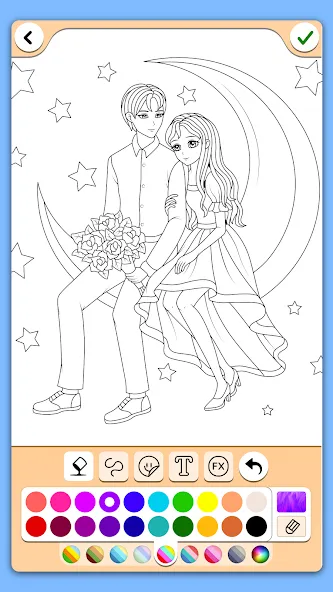 Download Valentines love coloring book [MOD Unlimited coins] latest version 0.7.5 for Android