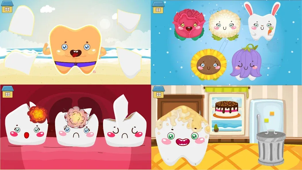 Download Funny Teeth kids dentist care! [MOD Unlimited money] latest version 1.8.2 for Android