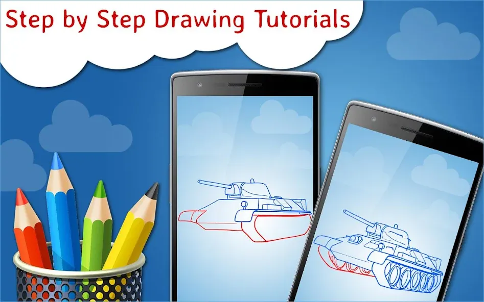 Download How to Draw Tanks Step by Step [MOD MegaMod] latest version 1.7.7 for Android