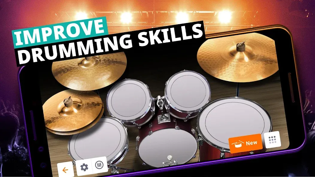 Download Drum Kit Music Games Simulator [MOD MegaMod] latest version 2.7.1 for Android