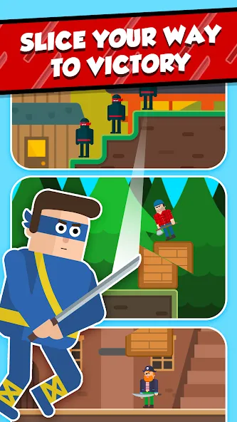 Download Mr Ninja - Slicey Puzzles [MOD Unlimited coins] latest version 0.2.5 for Android