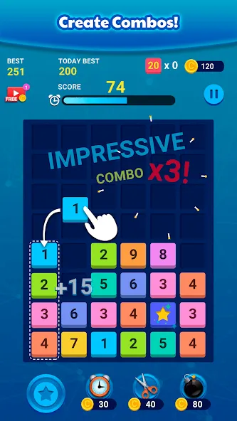 Download Merge Block: Number Merge Game [MOD Unlocked] latest version 1.9.3 for Android