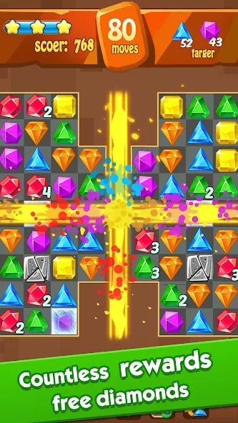 Download Jewels Classic - Crush Jewels [MOD Unlocked] latest version 0.4.1 for Android