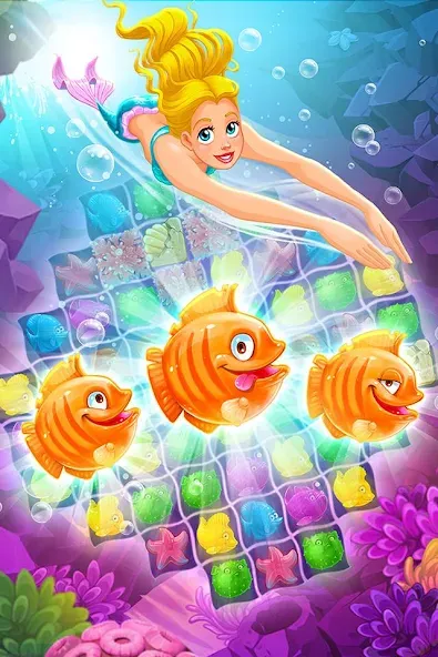 Download Mermaid - treasure match-3 [MOD Unlimited money] latest version 0.5.3 for Android