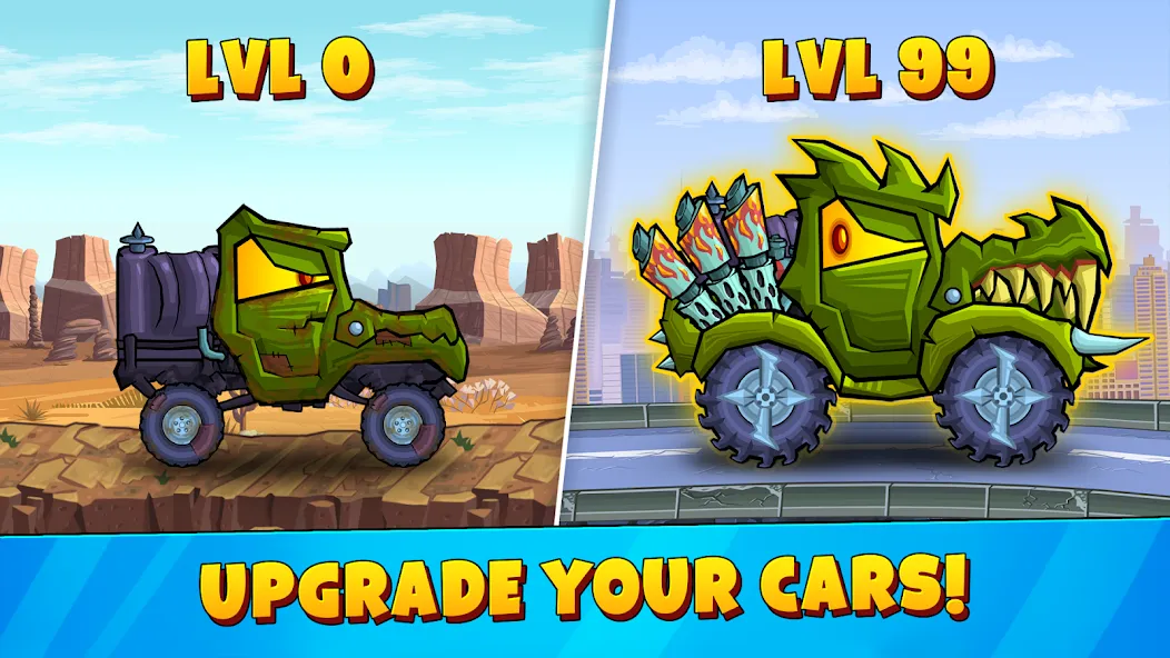 Download Car Eats Car 3 Hill Climb Race [MOD MegaMod] latest version 1.2.7 for Android