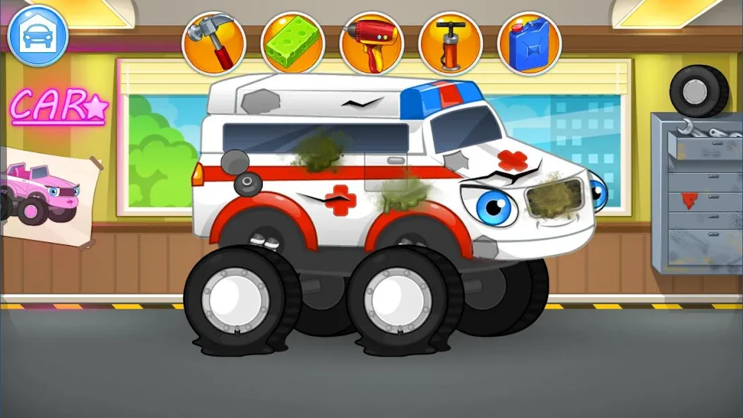 Download Repair monster trucks [MOD Unlimited coins] latest version 2.1.6 for Android