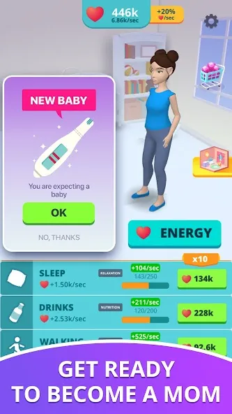 Download Baby & Mom 3D - Pregnancy Sim [MOD MegaMod] latest version 1.8.8 for Android