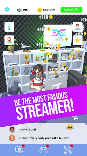 Download Idle Streamer! [MOD Unlimited money] latest version 1.1.1 for Android