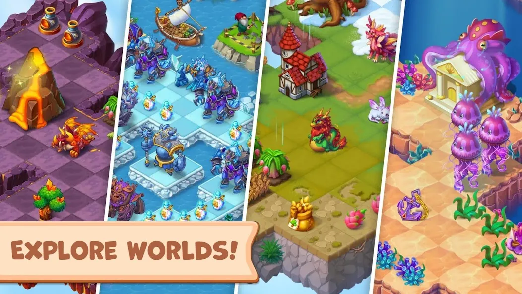 Download Mergest Kingdom: Merge game [MOD MegaMod] latest version 1.9.1 for Android