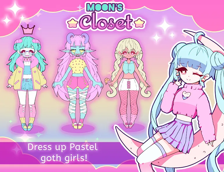 Download Moon's Closet dress up game [MOD Unlocked] latest version 0.8.1 for Android