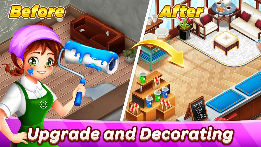 Download Cafe Panic: Cooking games [MOD MegaMod] latest version 2.4.2 for Android