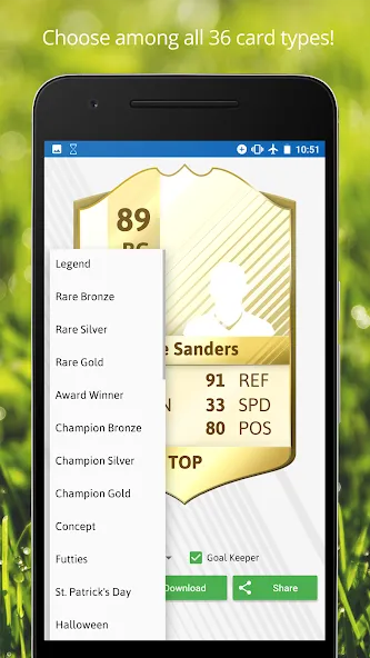 Download FUT Card Creator 23 [MOD Menu] latest version 2.1.5 for Android