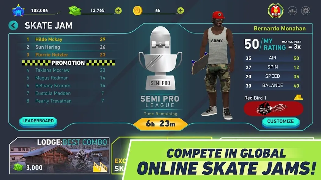 Download Skate Jam - Pro Skateboarding [MOD Unlimited money] latest version 2.3.4 for Android