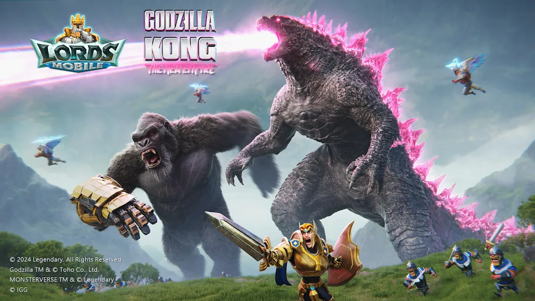 Download Lords Mobile Godzilla Kong War [MOD Unlocked] latest version 2.3.3 for Android