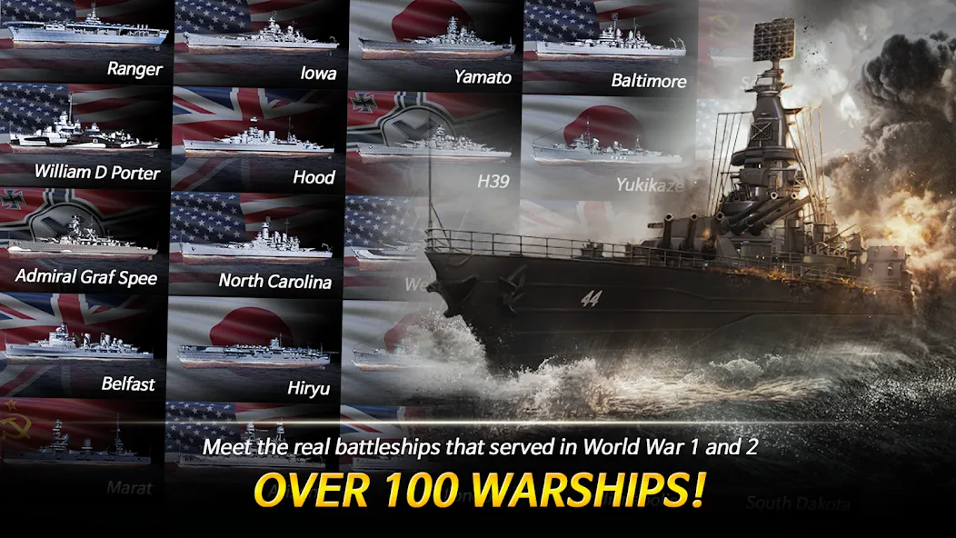 Download Warship Fleet Command : WW2 [MOD Unlimited money] latest version 0.8.4 for Android