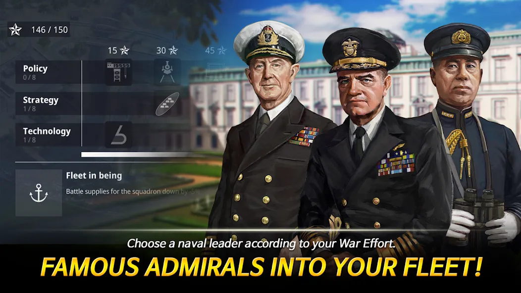 Download Warship Fleet Command : WW2 [MOD Unlimited money] latest version 0.8.4 for Android