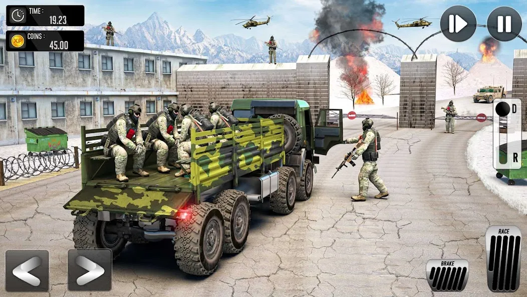 Download Army Simulator Truck games 3D [MOD Menu] latest version 0.9.9 for Android