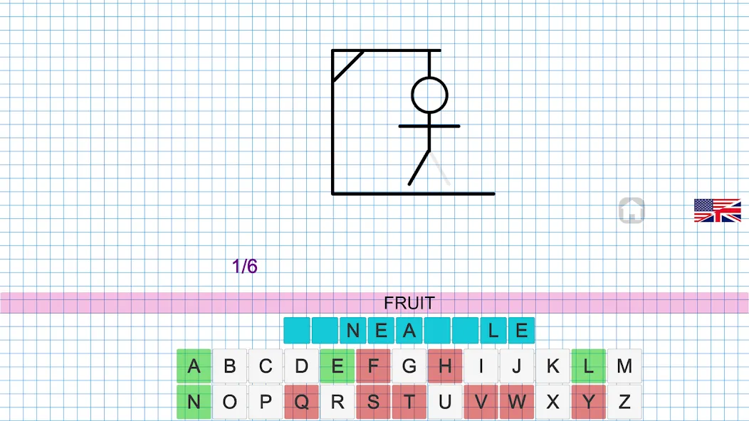 Download Hangman in english 1 2 3 4 5 6 [MOD MegaMod] latest version 1.9.4 for Android